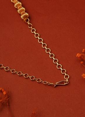 Gold Ball Chain with Rose-Shaped Beads 3