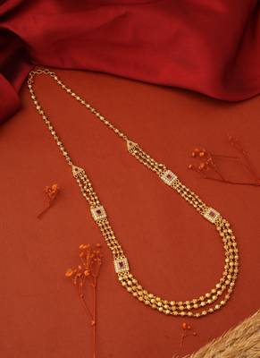 Long Layered Gold-Plated Necklace 1