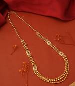 Long Layered Gold-Plated Necklace