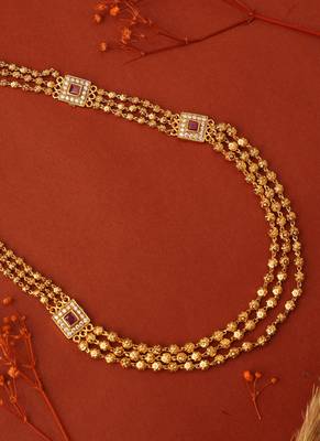 Long Layered Gold-Plated Necklace 2