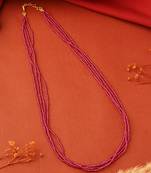 Ruby Beaded Necklace
