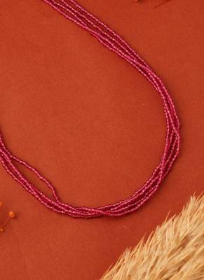 Ruby Beaded Necklace 2