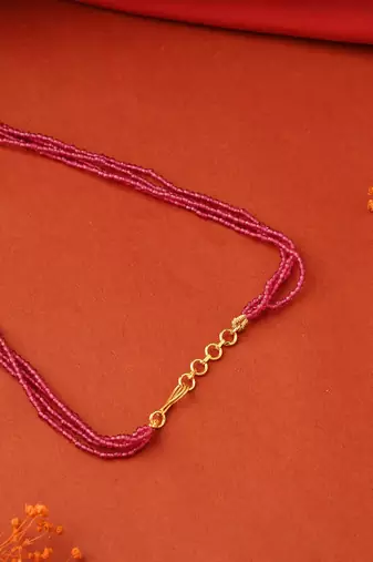 Ruby Beaded Necklace