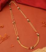 Two-Layer Long Necklace with Multi-colour Beads