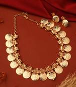 Big Lakshmi Coin Necklace with Earrings