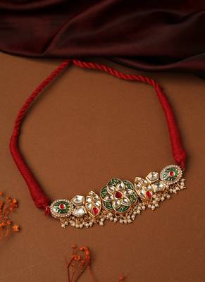 Kundan Choker Set with Meenakari Work 1