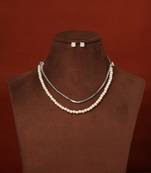 Pearl and American Diamond Necklace