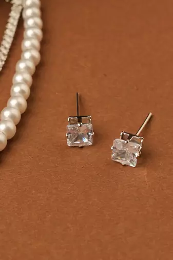 Pearl and American Diamond Necklace