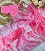 Heavy Embrodery Work Party Were Fully Stich Saree with Blouse