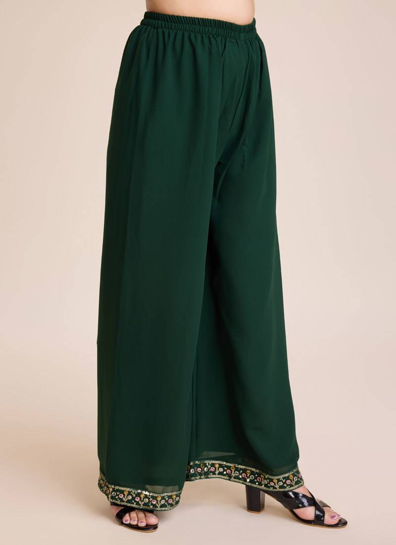 Trendy Traditional Party Wear Salwar Suit Blue Georgette Palazzo Straight main image 1