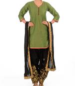 Olive Green Cotton Silk Kurta