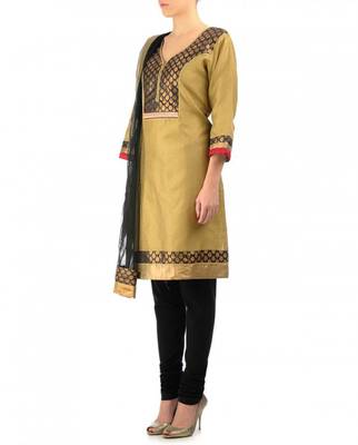 Beige Cotton Silk Kurta 4