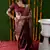 Women's Maroon Handloom Faux Banarasi Silk Zari Woven Saree with Blouse