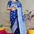 Women's Navy Blue Soft Faux Banarasi Silk Zari Woven Saree with Blouse
