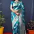 Women's Teal Handloom Faux Banarasi Silk Zari Woven Saree with Blouse