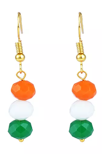 Tiranga/national flag necklace set with peacock pendant & bracelet handmade jewellery for independence /republic day
