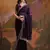 Wine Heavy Georgette Sequence Work Saree