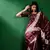 Wine Color Weaving Work Cotton Blend Saree With Blouse
