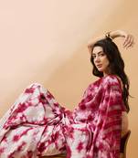 Red Color Weaving Work Cotton Blend Saree With Blouse