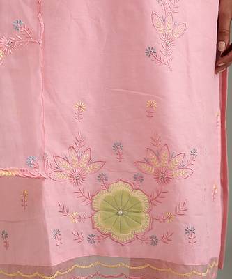 Pink embroidered suit set 4