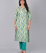Pista printed stand collar neck with pant