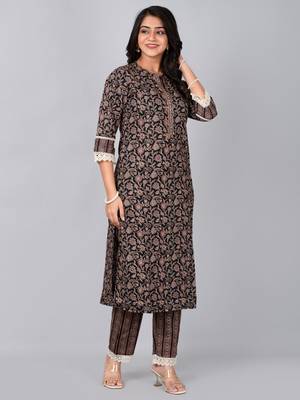 Straight kurta with printed pant 1