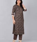 Straight kurta with printed pant