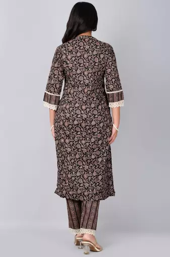 Straight kurta with printed pant