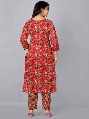 Straight kurta with thread work at neck & pant 2