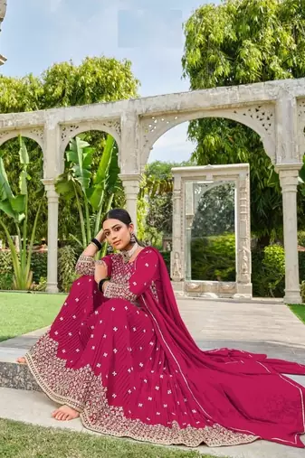 GEORGETTE PINK SHARARA SALWAR READYMADE EMBROIDERY sequin 