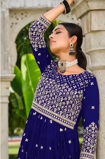 INDIAN PAKISTANI GEORGETTE PINK SHARARA SALWAR READYMADE EMBROIDERY sequin 