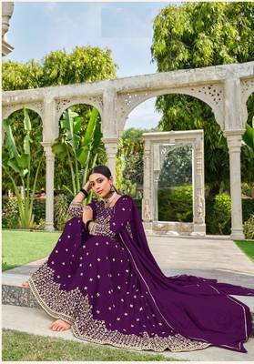 INDIAN PAKISTANI GEORGETTE WINE SHARARA SALWAR READYMADE EMBROIDERY sequin  3