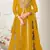 INDIAN PAKISTANI GEORGETTE YELLOW ANARKALI KOTI SALWAR READYMADE EMBROIDERY sequin 