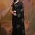 Black Sequins Georgette Saree 