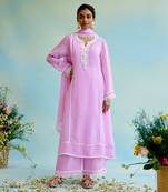 Lilac glory organza Kurta Set