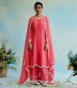 White cotton dobby Kurta Set