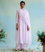 Lilac pearl Cotton kurta Set