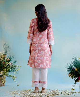 Dusty Rose Pure Cotton Kurta 2