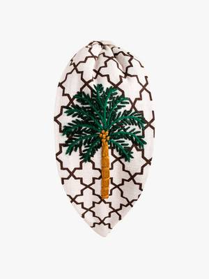 Moroccan Vibes Canvas Cotton Headband with Thread Embroidery 1
