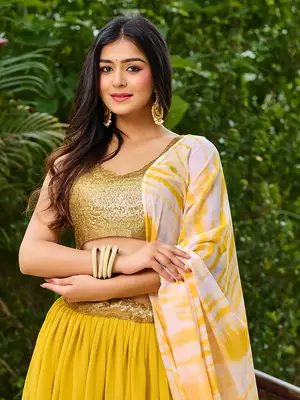yellow embroidered lehenga-choli 2