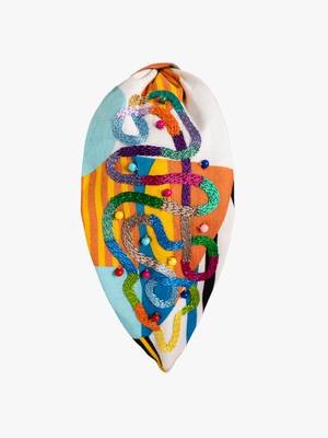 Explorers’ Cotton Headband with Vibrant Map-Inspired Embroidery 1