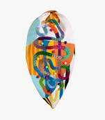 Explorers’ Cotton Headband with Vibrant Map-Inspired Embroidery