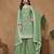 Green color chinnon sharara suits with chinnon dupatta