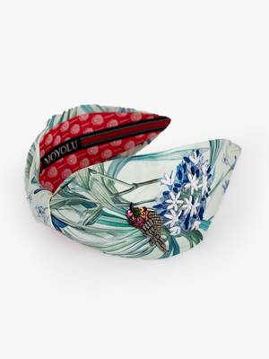 Satin Headband with Elegant Bird Bead Embellishments 2