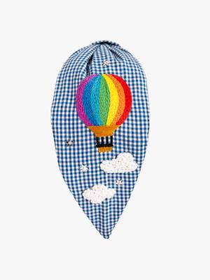 Cotton Headband with Playful hand embroidered Hot Air Balloon 1