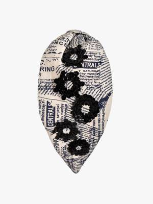 Printed Canvas Headband with Shimmering Hand-Embroidered Sequins 1