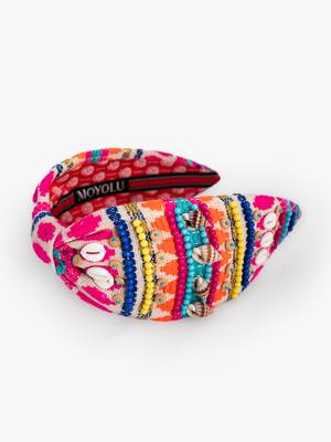 Handcrafted Handloom Cotton Headband with Festive Summer Embroidery 2