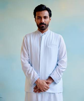 Blue breeze pintuck kurta 1