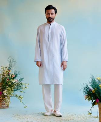 Blue breeze pintuck kurta 2