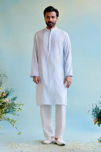 Blue breeze pintuck kurta